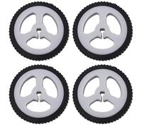 SquEqu 4 Pack Micro N20 Gear Motor Wheels with Rubber Tire D-Hole 3mm Shaft Wheel for Mini Micro N20 Gear Motor Speed Reduction Gearbox Motor DIY Robot RC Car Truck Small Construction Vehicle