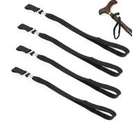 SquEqu 4 Pack Walking Cane Strap Replacement Elastic Attached Anti-Slip from Handle Wrist Straps Band for Foldable Walking Stick Canes Trekking Pole Men Women Senior