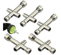 SquEqu 5 Pack Hex Nut Driver Set Metric Screwdriver Hex RC Wheels Socket Wrench 4 in 1 Compact Hexagonal Nuts Hubs Wheel Wrench for 4x4 2WD Traxxas Slash Arrma Senton Tires and Wheels Truck Buggy