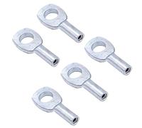 SquEqu 5 Pack Wire Rope Eyelets Replacement End Terminal 1/8'' Hole Connector Joint Lugs Stopper for 5mm Coated Security Steel Cord Gym Pulley Cable Weight Lifting Machine Fitness Equipment