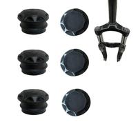 SquEqu 6 Pack Bike Suspension Fork Cap Rubber Dust Cover ID 19mm Protective Plug Shoulder Top Tips for Bike Front Forks Electric Bikes Ebike Oil and Air Shock Absorber Damper Montain Road MTB