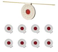 SquEqu 8 Pack BB Trap Target Box Targets Replacement Pellet Gun Target Trap Catcher Box Shooting Targets Fabric Pad Red Bullseye for Airgun Rifle Airsoft Rimfire BB Gun Slingshot Shooting Practice
