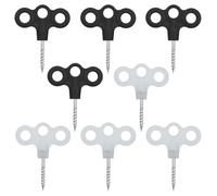 SquEqu 8 Pack Deck Pegs Tent Stakes Wooden Plank Screw Hooks Screw-in Eye Hook Tree Tent Pegs for Wood Pier Camping Hiking Tarp Guyline Tent Rope Guy Guide Lines Deck Boards Backpacking Canopy Outdoor