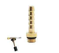 SquEqu Camping Stove Hose Adapter with Barb Fitting Connector for Gas Extension Braided Hose EN417 Lindal Valve Propane Butane Isobutane Canister Tank Portable Camping Stoves Backpacking Grill Stove