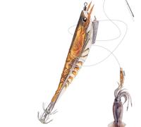 Squid Bait | Shrimp Saltwater Baits | Double Layer Hook, Floating and in the Dark | Realistic Bait for Sea, Surf, Shore and Waters