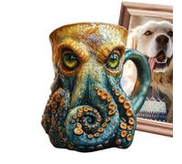 Squid Cup - 3D Ceramic Mug for Hot Drinks | Resin Drinking Cup for Home Bar Us | Novelty Octopus Hand Mecher for Coffee Lovers, Lake Inspired Statue Mug for