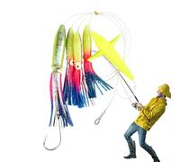 Squid Cuttings - UV Squid Hooks | Squid Trets, UV Salt Water Bait for Bass Trout, Bait for Catching in Water Bifresh Aquatic