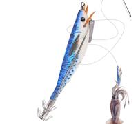 Squid Fishing Lures - Luminous Fishing Lures, Floating Glow in the Dark Hooks with Realistic Lures for Sea Trolling