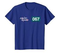 Squid Game 067 Player Number with Logo Kids T-Shirt, Youth, Royal Blue, 2T