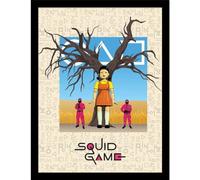 Squid Game 2 Red Light Green Light Framed Poster (40cm x 30cm) (Multicoloured)