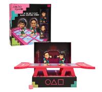 Squid Game Challenge Glass Tile, from the Netflix Series, Game Challenges To Play And Display, Includes Mini Set And Figurines, Gift Toy for Adults Age +17