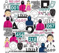 Squid Game Core 50 ct Vinyl Large Deluxe Stickers Variety Pack - Laptop, Water Bottle, Scrapbooking, Tablet, Skateboards, Indoor/Outdoor