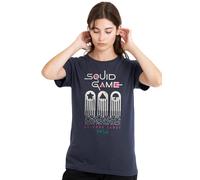 Squid Game Dalgona Candy Shapes Ladies T Shirt, Deep Navy Squid Game Navy M