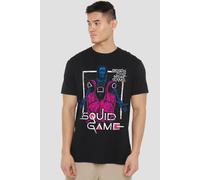 Squid Game Front Man & Guards T-Shirt Black | Size: Small Squid Game Black S