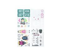 Squid Game Gadget Decals for Laptop and Phone Case - Officially Licensed Waterproof Vinyl Stickers for Devices for All Ages, Gaming and Anime Gift Accessory for Series Fans | Paladone