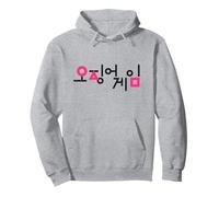 Squid Game Korean Logo Black and Pink Pullover Hoodie