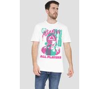 Squid Game Men's ATTENTION ALL PLAYERS T-Shirt, White | Size: 4XL Squid Game White 4XL