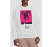 Squid Game Men's ATTENTION GUARD Sweatshirt, White | Size: Small Squid Game White S