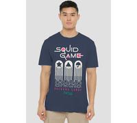 Squid Game Men's DALGONA CANDY SHAPES T-Shirt in Blue | Size: Large Squid Game Blue L