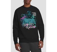 Squid Game Men's FRONT MAN BEGIN THE NEXT GAME Sweatshirt Black | Size: Small Squid Game Black S