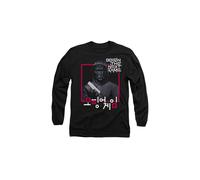 Squid Game Men's FRONT MAN KOREAN LOGO Long Sleeve T-Shirt, Black | Size: Small Squid Game Black S