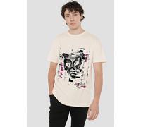 Squid Game Men's FRONT MAN MISSMATCHED T-Shirt Natural | Size: 2XL Squid Game Natural 2XL