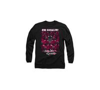 Squid Game Men's GUARD GROUP KOREAN Long Sleeve T-Shirt, Black | Size: Medium Squid Game Black M