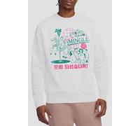Squid Game Men's MERRY GO ROUND Sweatshirt, White | Size: 2XL Squid Game White 2XL