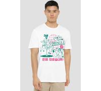 Squid Game Men's MERRY GO ROUND T-Shirt, White | Size: XL Squid Game White XL