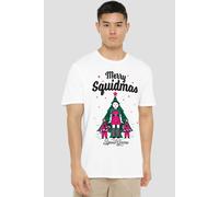 Squid Game Men's Merry Squidmas T-Shirt White | Size: Large Squid Game White L