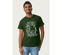 Squid Game Men's Prize Money Piggy Bank White Print T-Shirt in Bottle Green | Size: 2XL Squid Game Bottle Green 2XL