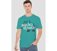 Squid Game Men's Silhouette Games T-Shirt in Jade | Size: Medium Squid Game Jade M