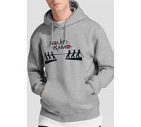 Squid Game Men's Tug War Hoodie, Athletic Heather in Light Grey | Size: 2XL Squid Game Light Grey 2XL