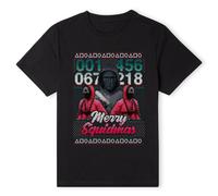 Squid Game Official Merry Squidmas T-Shirt - Black | Size: Small Squid Game Black S