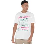 Squid Game Pentathlon Race Comic Unisex T Shirt, White, Medium