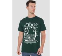 Squid Game Piggy Bank T-Shirt Dark Forest Green in Dark Green | Size: Small Squid Game Dark Green S