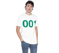 Squid Game Player 001 Unisex T Shirt, White, XXXXX-Large
