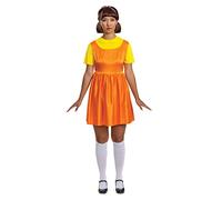 Squid Game Red Light Green Light Costume for Women, Red, (4-6)