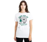 Squid Game Red Light Green Light Fakeaway Ladies T Shirt, White, Large