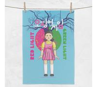 Squid Game Red Light Green Light Tea Towel