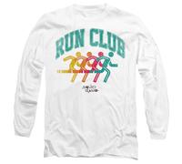 Squid Game Run Club Silhouette Unisex Long Sleeve T Shirt, White, X-Large