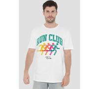 Squid Game Run Club Silhouette Unisex T Shirt, White, X-Large