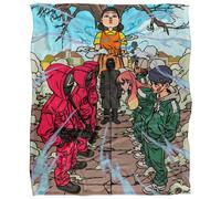 Squid Game Season 3 Anime Stand-Off Silky Touch Super Soft Throw Blanket 152 X 127 cm, White