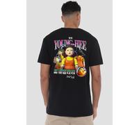 Squid Game Season One Young-Hee Bootleg (Back Print) T-Shirt, Black | Size: 4XL Squid Game Black 4XL