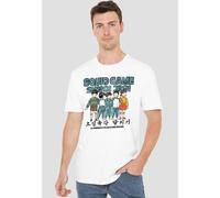 Squid Game - Season Three 5 Person 6 Legged Race T-Shirt, White | Size: 2XL Squid Game White 2XL