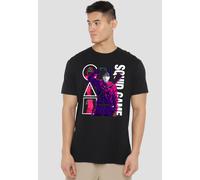 Squid Game - Season Three Anime Guards T-Shirt, Black | Size: XL Squid Game Black XL