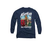 Squid Game - Season Three Attention Anime Long Sleeve T-Shirt, Navy | Size: 2XL Squid Game Navy 2XL