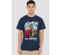 Squid Game - Season Three Attention Anime T-Shirt, Navy | Size: Small Squid Game Navy S