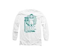 Squid Game - Season Three Red Light Green Light Long Sleeve T-Shirt, White | Size: XL Squid Game White XL