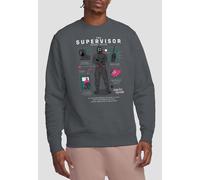 Squid Game - Season Three The Supervisor Sweatshirt, Charcoal in Grey | Size: Small Squid Game Grey S